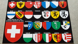 CPM SUISSE Blasons Des Principaux Cantons Autocollant Sticker ECUSSONS HELIOTEX - St. Anton