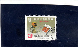 TAIWAN-FORMOSA  1981 - Yvert  1393° - Telecomunicazioni - Usados