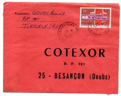 Côte D'Ivoire-1966- ABIDJAN AVIATION  Pour Besançon-25-- Tp Hopital Bouaké  Seul  Sur Lettre..cachet  .à Saisir - Costa De Marfil (1960-...)