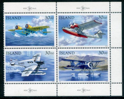 ICELAND 1993 Stamp Day: Mail Planes MNH / **  Michel 791-94 - Ungebraucht