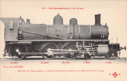 CPA TRAINS - LES LOCOMOTIVES - Machine De Trains Mixtes - 2 Cylindres Extérieurs - 1896 - Série 2301 à 2304 - Treinen