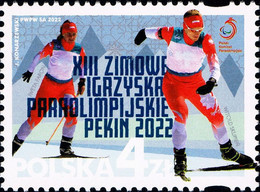 POLAND, 2022, MNH, WINTER PARALYMPICS, BEIJING WINTER OLYMPICS, SKIING,  1v - Hiver 2022 : Pékin