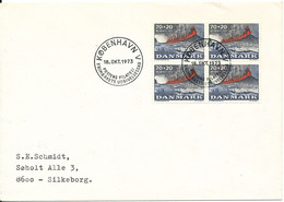 Denmark FDC Volcano Heimaey Eruption Block Of-4 18-10-1973 - Volcans