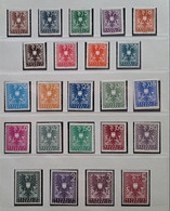 Österreich 1945, Mi 697-719 "Wappenzeichnung" MNH(postfrisch) - 1945-60 Unused Stamps