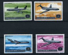 Série Neuve** Burundi 1967,  N°71-74  YT, Avions, Poste Aérienne - Airmail