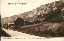 HAUTE-ISLE - Chantemesle Par Vétheuil, Les Falaises En Face Du "Lapn Savant". - Haute-Isle