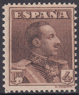 1922-30 SPAIN ALFONSO XIII VAQUER COLOR CHANGE (ED.322ec) MH VF - Altri & Non Classificati