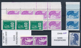 FB-726:FRANCE: Lot Avec Petites Variétés Sur Timbres Courants - Unused Stamps