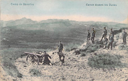CPA MILITARIAT - CAMP De BEVERLOO - Canon Devant Les Dunes - Colorisée - Barracks
