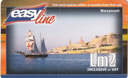 MALTA - Marsamxett Harbour, EasyLine By Maltacom Prepaid Card Lm2, Tirage 50000, 06/05, Used - Malta