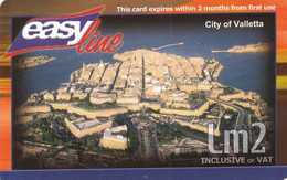 MALTA - City Of Valletta, EasyLine By Maltacom Prepaid Card Lm2, Tirage 50000, 03/04, Used - Malta