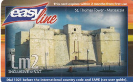 MALTA - St. Thomas Tower/Marsascala, EasyLine By Maltacom Prepaid Card Lm2, Tirage 50000, 03/06, Used - Malta