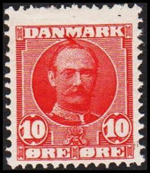 1907. DANMARK. Fr. VIII. 10 Øre With Variety: Extra Hair. Hinged.  (Michel 54 Var) - JF525589 - Ongebruikt