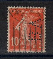 Perforé - YV 138 Perfin BV - Used Stamps