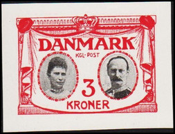 1930. DANMARK. Essay. Frederik VIII & Louise. 3 KRONER. - JF525281 - Neufs