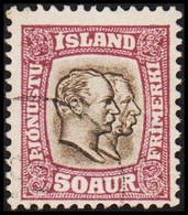 1907. ISLAND. Official. King Chr. IX And Frederik VIII. 50 Aur (Michel D 31) - JF525323 - Servizio