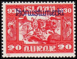 1930. Official. The Parliament Jubilee (Allthinget 1000-years). Overprinted Pjònustumerki.__ ... (Michel D49) - JF525331 - Servizio