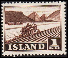 1950. ISLAND. Work And Views. 1 Kr. Farming Never Hinged.  (Michel 267) - JF525334 - Nuevos