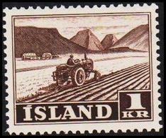 1950. ISLAND. Work And Views. 1 Kr. Farming Never Hinged.  (Michel 267) - JF525335 - Neufs