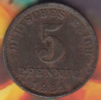 @Y@   Duitsland   5   Pfennig  1921    (4908) - 5 Rentenpfennig & 5 Reichspfennig