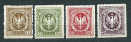 Poland, 1916 - Polish Eagle - Complete Set Of Labels  Aid For Polish Legionnaires ** MNH (see Description) - Vignette