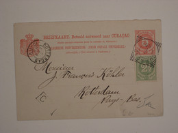 Curacao : Entier Pour Rotterdam 1892 - Niederländische Antillen, Curaçao, Aruba