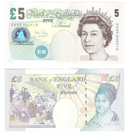 England / Great Britain - 5 Pounds 2002 UNC P. 391c Signature: A. Bailey Queen Elizabeth Ll Lemberg-Zp - 5 Pounds