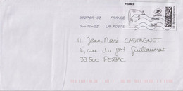 Vignette Le Chat Qui Dort Lettre Verte Le 04 10 22 - Cartas & Documentos