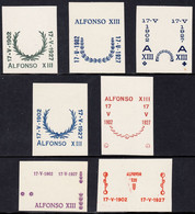 1927 SPAIN RED CROSS OVERPRINT PROOFS (GALVEZ 2208-2214) MNG VF - Andere & Zonder Classificatie