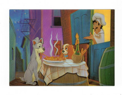 Carte 2D C Walt Disney Productions La Belle Et Le Clochard Lady And The Tramp Chien Dog Cane Love Amour PK-116 Sup.E - Autres & Non Classés