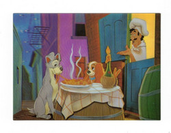 Carte 2D C Walt Disney Productions La Belle Et Le Clochard Lady And The Tramp Chien Dog Cane Love Amour PK-116 Sup.E - Altri & Non Classificati