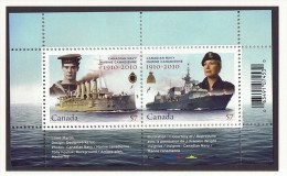 2010  Canadian Navy Centennial  Souvenir Sheet,   Sc 2384 MNH - Unused Stamps