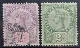 JAMAICA 1889 - Canceled - Sc# 24, 25 - Giamaica (...-1961)