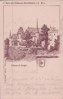 Château De Gorgier Et Armoirie, Série Châteaux Neuchâtelois, Litho (10004) - Gorgier