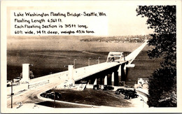 Washington Seattle Mount Washington Floating Bridge Real Photo - Seattle