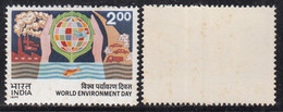 India 1977 MNH, World Environment Day, Hand, Globe Pollution, Fish, Bird, Car, Automobile, Nature, Climate, Stain @ Back - Milieuvervuiling