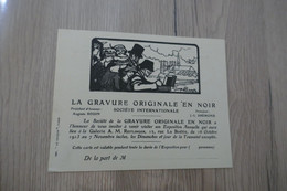 Carte Pub Adresse Exposition Gravure Originale En Noir Reitlinger Paris 1913 Brayer? 13.6 X 10.5 - Advertising