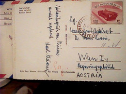 SAN MARINO - 1954 AUTO L. 12 -ISOLATO X ESTERO AUSTRIA 1955  IY3220 - Lettres & Documents