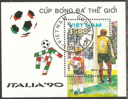 Vietnam 1990 Mi# Block 76 Used - World Cup Soccer Championships, Italy (II) - 1990 – Italie