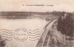 CPA - 21 - SEMUR - Pont - La Digue - Librairie Clerc Darcy Semur - Semur