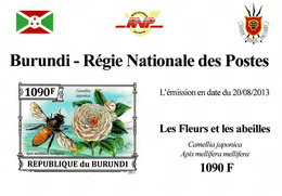 BURUNDI 2013 Mi 3288B EUROPEAN DARK BEE MINT IMPERFORATED MINIATURE SHEET ** - Blokken & Velletjes