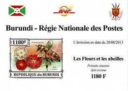 BURUNDI 2013 Mi 3289B ASIAN HONEY BEE MINT IMPERFORATED MINIATURE SHEET ** - Blocs-feuillets