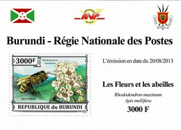 BURUNDI 2013 Mi 3290A WESTERN HONEY BEE MINT MINIATURE SHEET ** - Blocks & Kleinbögen