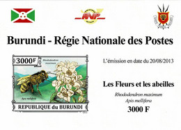 BURUNDI 2013 Mi 3290B WESTERN HONEY BEE MINT IMPERFORATED MINIATURE SHEET ** - Blocs-feuillets