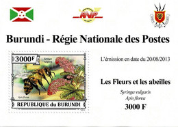 BURUNDI 2013 Mi 3291A DWARF HONEY BEE MINT MINIATURE SHEET ** - Hojas Y Bloques