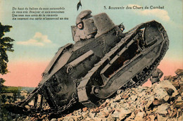 Char De Combat * CPA Militaire Matériel * Tank Marque Type Modèle ? * Chenille * Militaria - Matériel