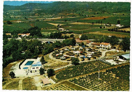 Les Arcs De Provence - Camping L'Eau Vive (piscine) Circulé Sans Date, Timbre Décollé Avec Amincissement Papier - Les Arcs