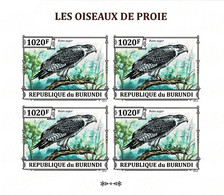 BURUNDI 2013 Mi 3243B KLB BIRDS OF PREY AUGUR BUZZARD MINT IMPERFORATED MINIATURE SHEET ** - Blocchi & Foglietti