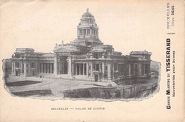 CPA BELGIQUE - Bruxelles - Palais De Justice - Publicité Grands Magasins Du Tisserand - Pub Félix POTIN - Dos Non Divisé - Other & Unclassified