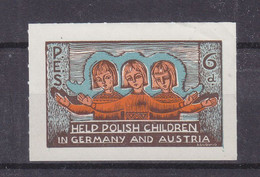 Vignette - Pologne - Aide Aux Enfants Polonais - Timbre ( X ) - Solidarnosc Labels